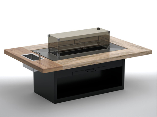 Дровяной гриль-стол Elbrus Grill Монблан PRO 2160 (столешница 2800x1400 мм)