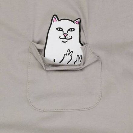 Купить Футболка Rip N Dip Lord Nermal Peace Pocket Tee Cool Grey
