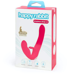 Ярко-розовый безремневой страпон Rechargeable Vibrating Strapless Strap-On (Цвет: ярко-розовый)