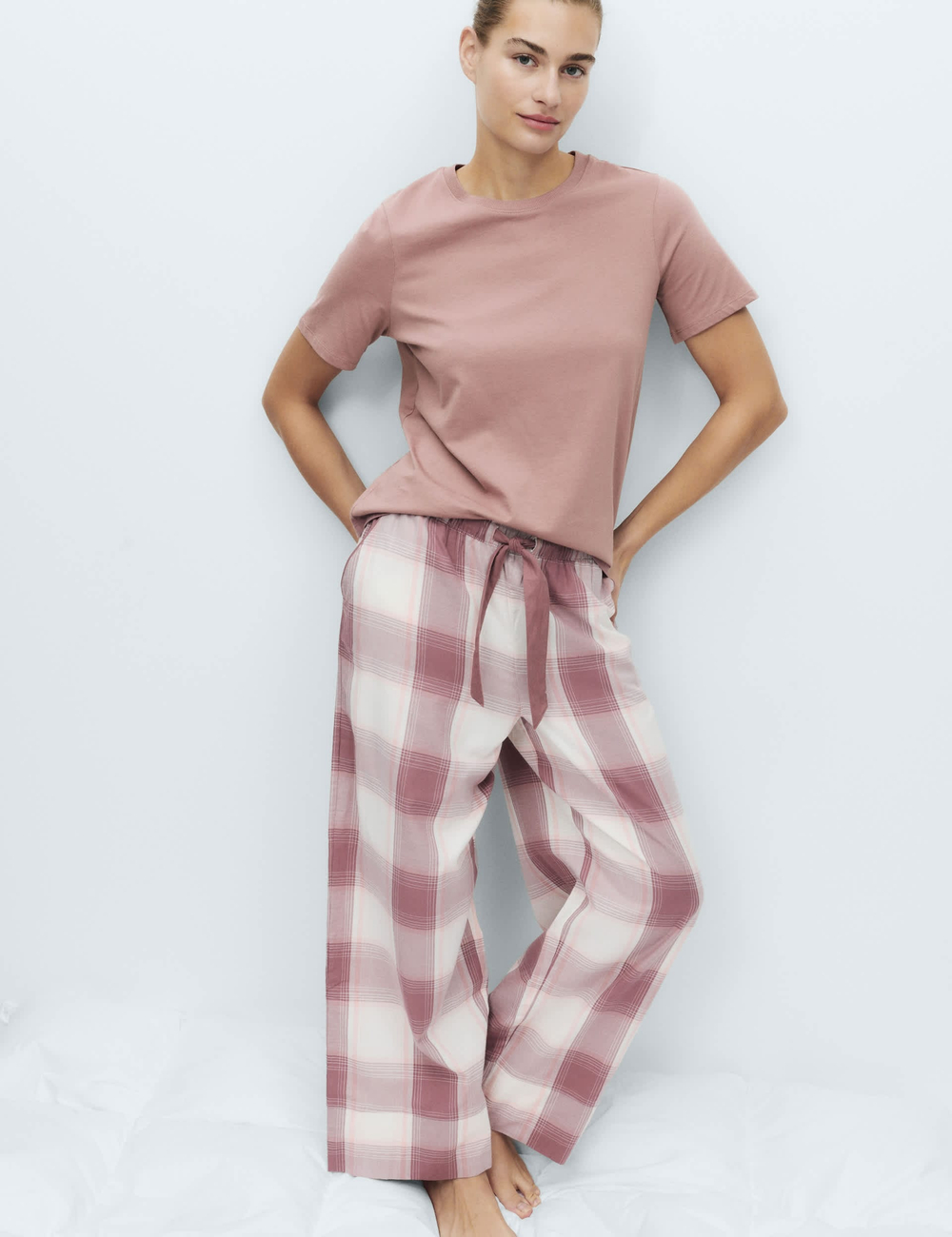Комплект из 2 пижамных топов из чистого хлопка - Marks & Spencer
