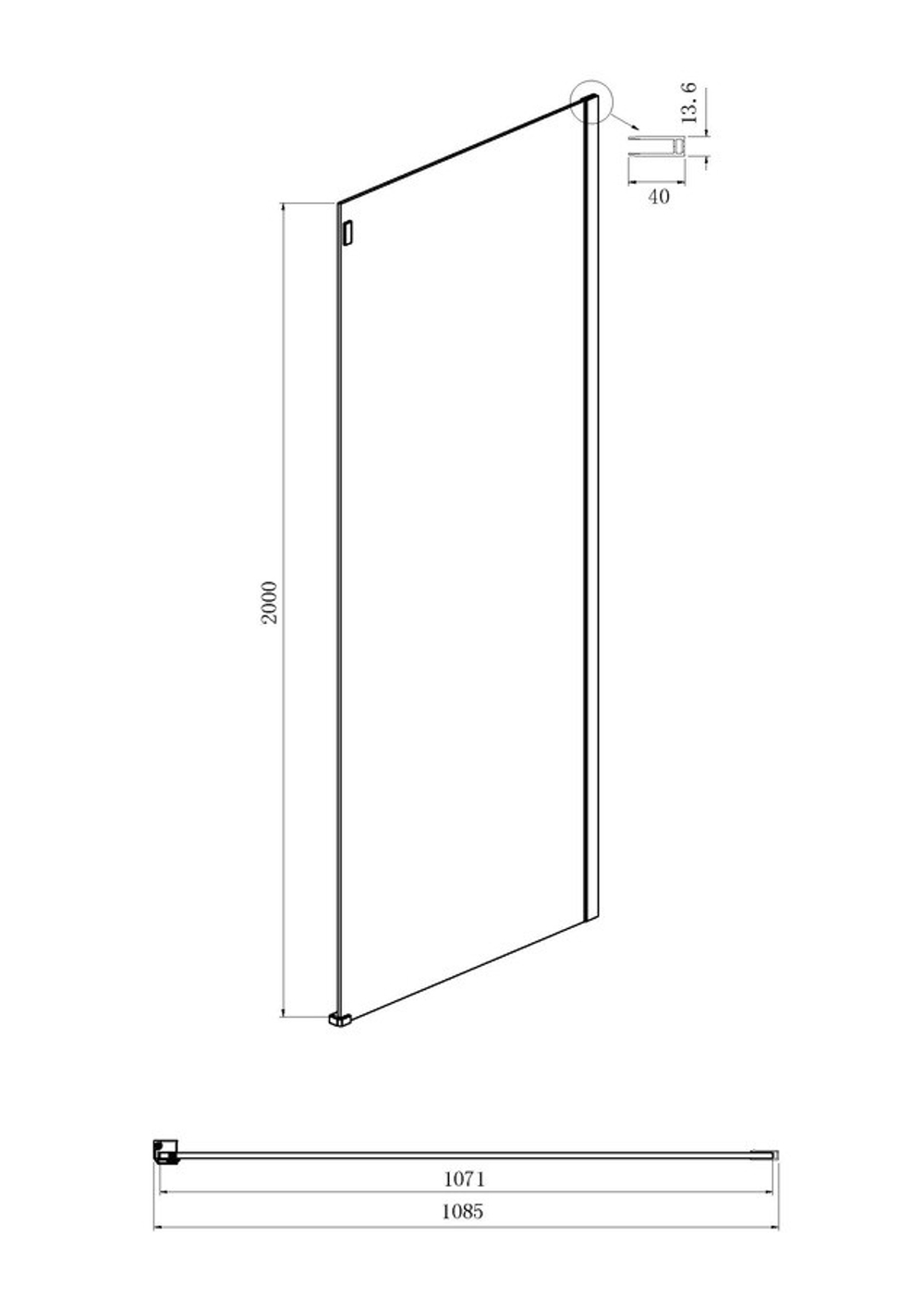 Душевое ограждение Ambassador Benefit 19022201HBB-110HBB (120х110х200) прямоугольник,черный,стекло тонированное,раздвижная,2 места