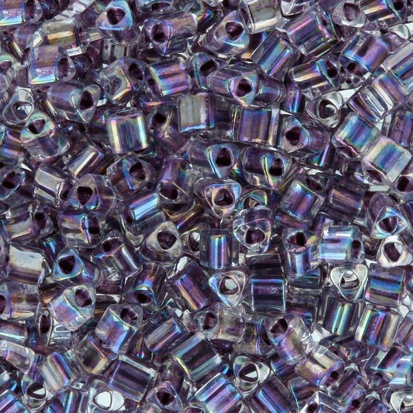 Бисер Toho 11/0 Triangle 3 (2.2 мм), 25 г (5х5 г), 0788 т.фиолетовый/радужный