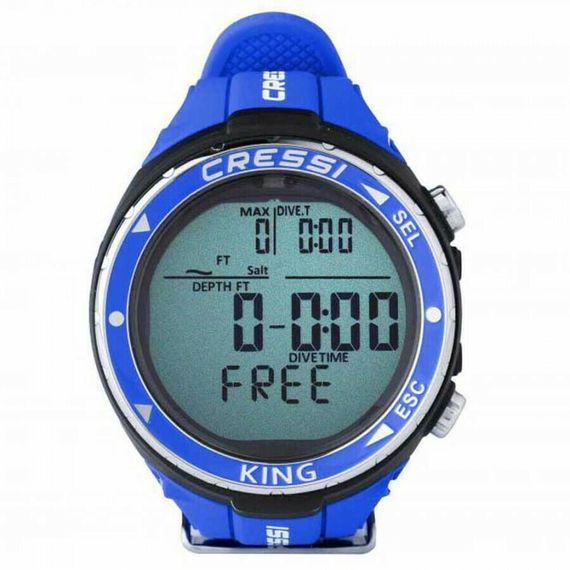 Компьютер наручный для фридайвинга Cressi King Watch синий