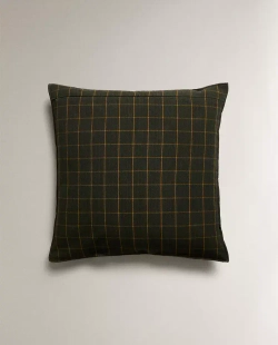ZARA HOME НАВОЛОЧКА ДЛЯ ДЕКОРАТИВНОЙ ПОДУШКИ В КЛЕТКУ, ЗЕЛЕНЫЙ