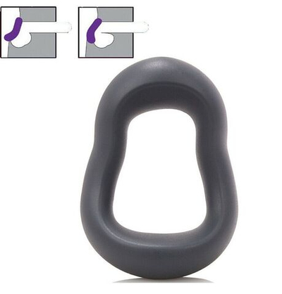 Эрекционное кольцо на пенис и мошонку SwingO Curve (Цвет: черный)
