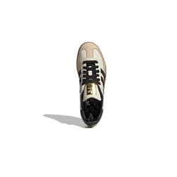 alt="Кроссовки adidas Samba OG Cream White арт. ID0478 с черными полосками и золотыми акцентами вид спереди"