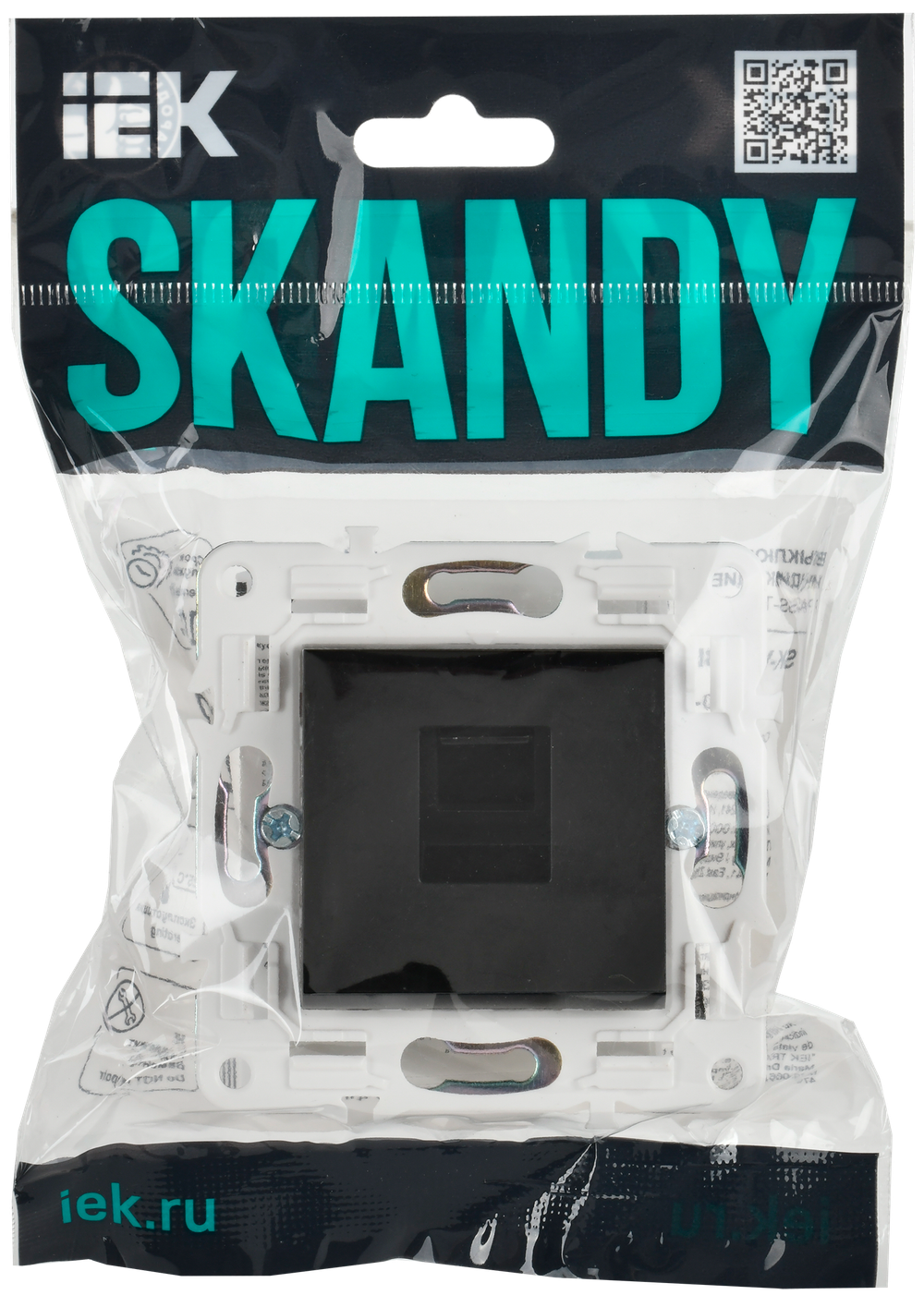 SKANDY Розетка компьютерная RJ45 кат.5E SK-K01Bl черный IEK