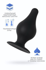 Анальная втулка Erotist Spade чёрная 6,5 см