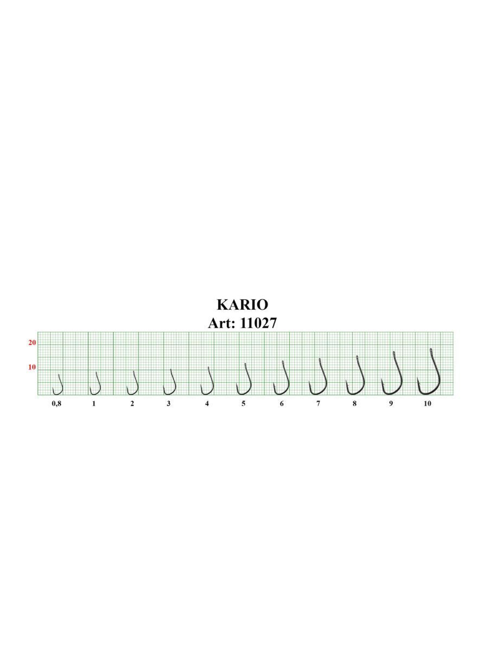 Крючок рыболовный KAIRYO 11027 с ушком №5