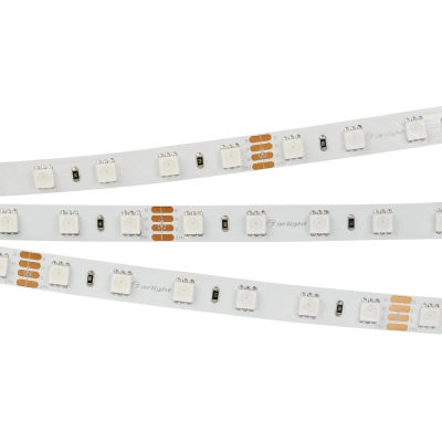 Лента RT-B60-10mm 24V RGB (14.4 W/m, IP20, 5060, 50m) (Arlight, Открытый)