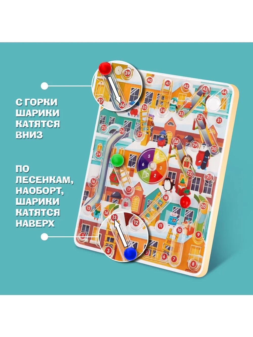 Настольная игра бродилка для детей "Снеговики, вперед!"