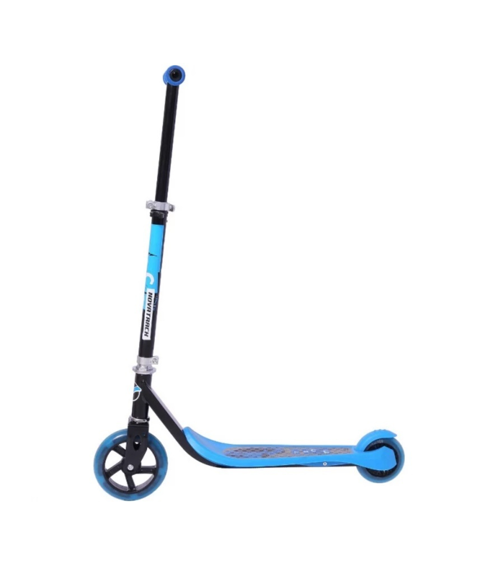 Самокат детский Novatrack Jungle, 145/100 мм, светящиеся колеса, синий