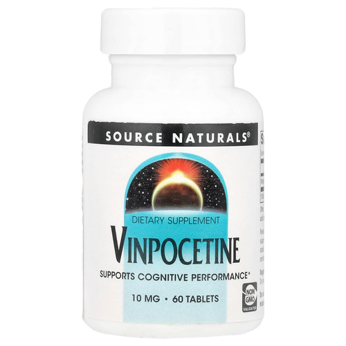 Source Naturals, Винпоцетин, 10 мг, 60 таблеток