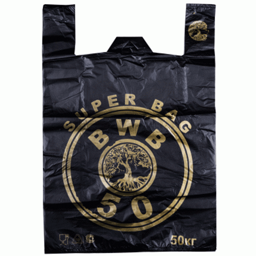 Майка "БМВ" ЧЕРНЫЙ 50кг 43*67 см "Эко" 18гр, 50шт/упак