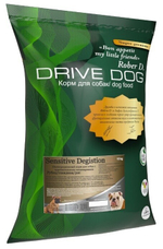 DRIVE DOG Sensitive Degistion полнорационный корм для собак с чувствительным пищеварением рубец с говядиной и рисом