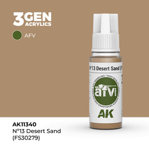 Акриловая краска AK Interactive Nº13 Desert Sand (FS 30279) 3GEN AFV, 18мл