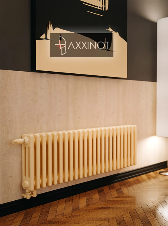 Axxinot Sentir 3037 - трехтрубный трубчатый радиатор высотой 370 мм, нижнее подключение с термовентилем