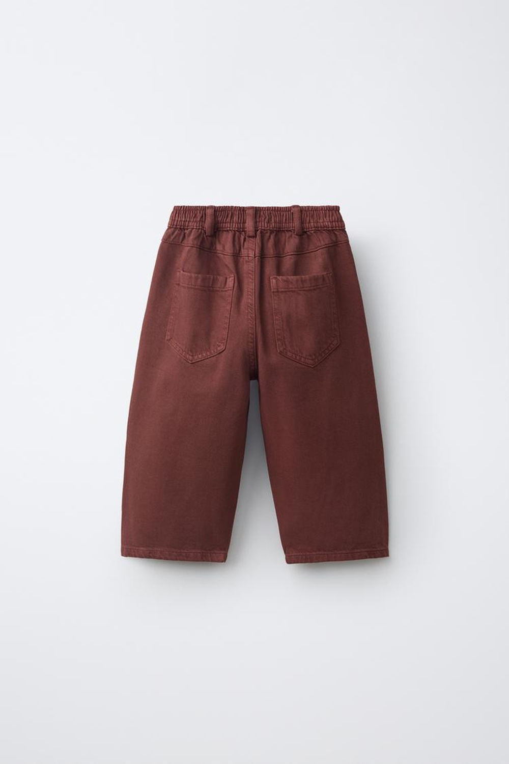 ZARA БРЮКИ BAGGY ИЗ ТВИЛА, НАСЫЩЕННЫЙ КРАСНЫЙ