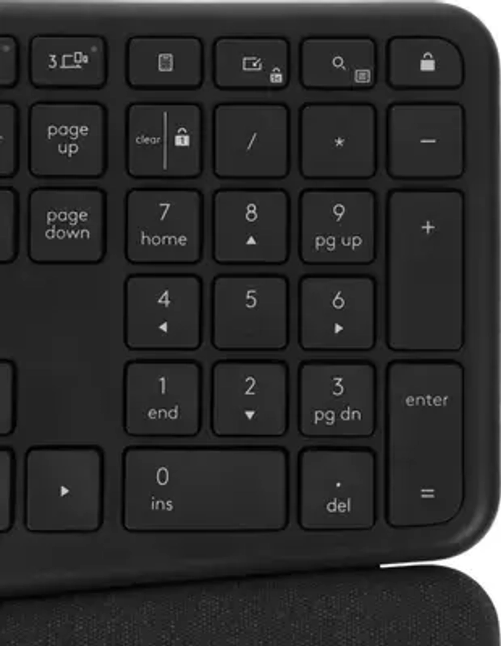 Клавиатура Logitech K860 черный USB беспроводная BT Multimedia Ergo (подставка для запястий) (920-010359)