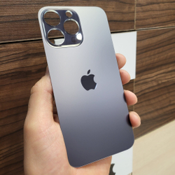 Крышка для iPhone 14 Pro Max - задняя стеклянная панель "премиум качество" (фиолетового цвета)