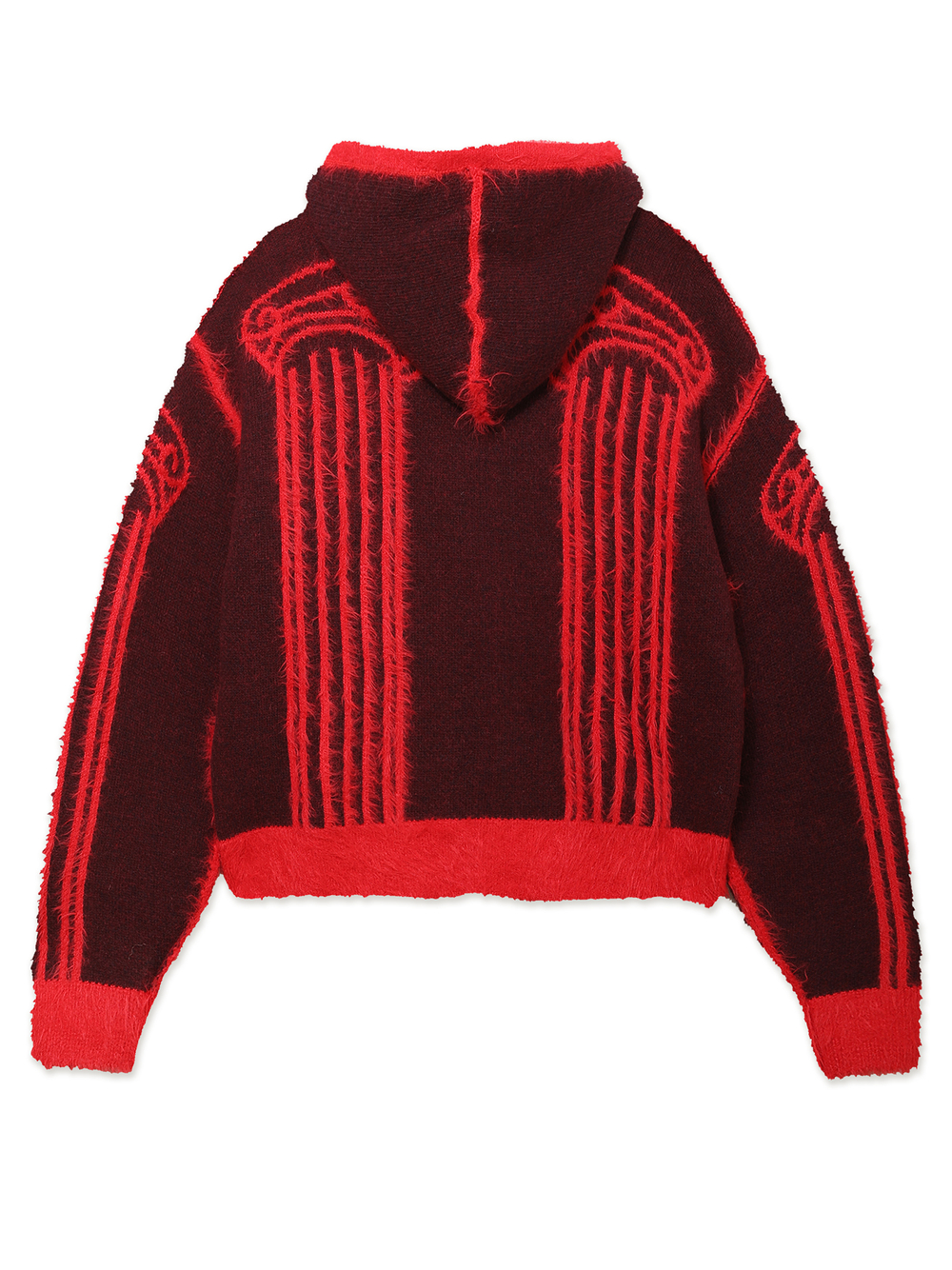 Толстовка С Капюшоном На Молнии Fluffy Column Chenille Reversible Zip Thru Hoodie