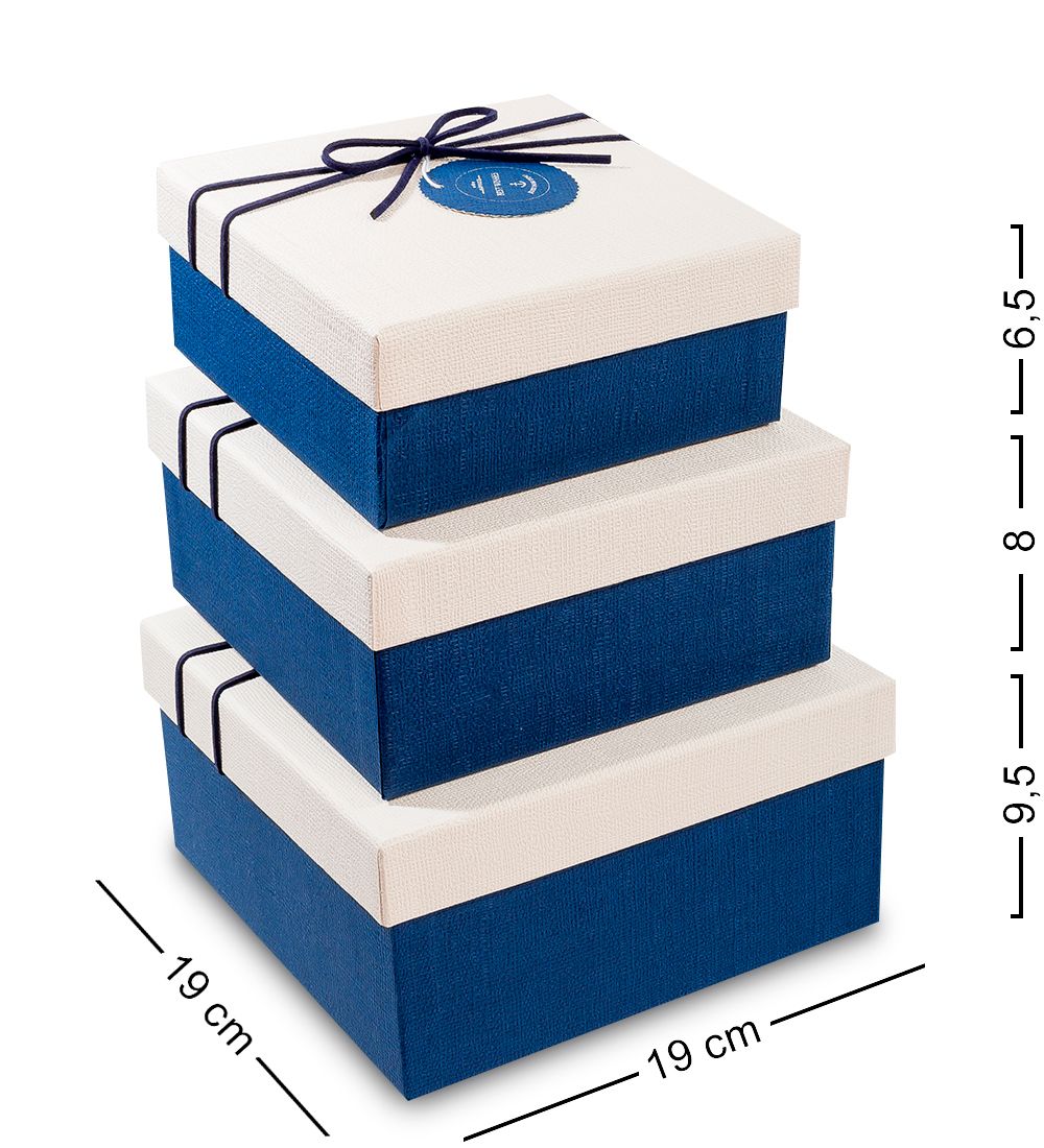 Packing Symphony WF-31-B Набор коробок из 3шт «Прямоугольник» цв.син./бел.