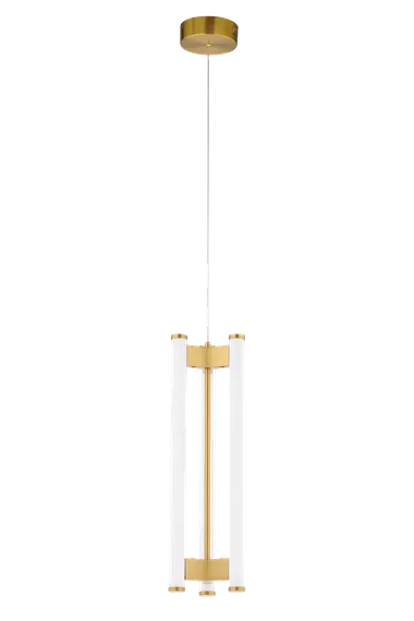 Светильник подвесной светодиодный NewRgy 2312M-DW BRASS, 22 Вт, латунный