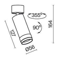 Потолочный светильник Technical C055CL-L12W3K-Z-W