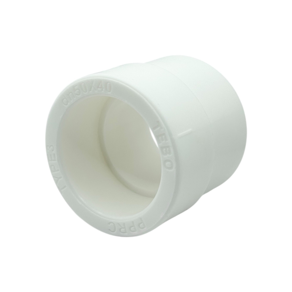 Муфта полипропиленовая переходная TEBO 50x40 НАР-ВН (фитинг-труба)
