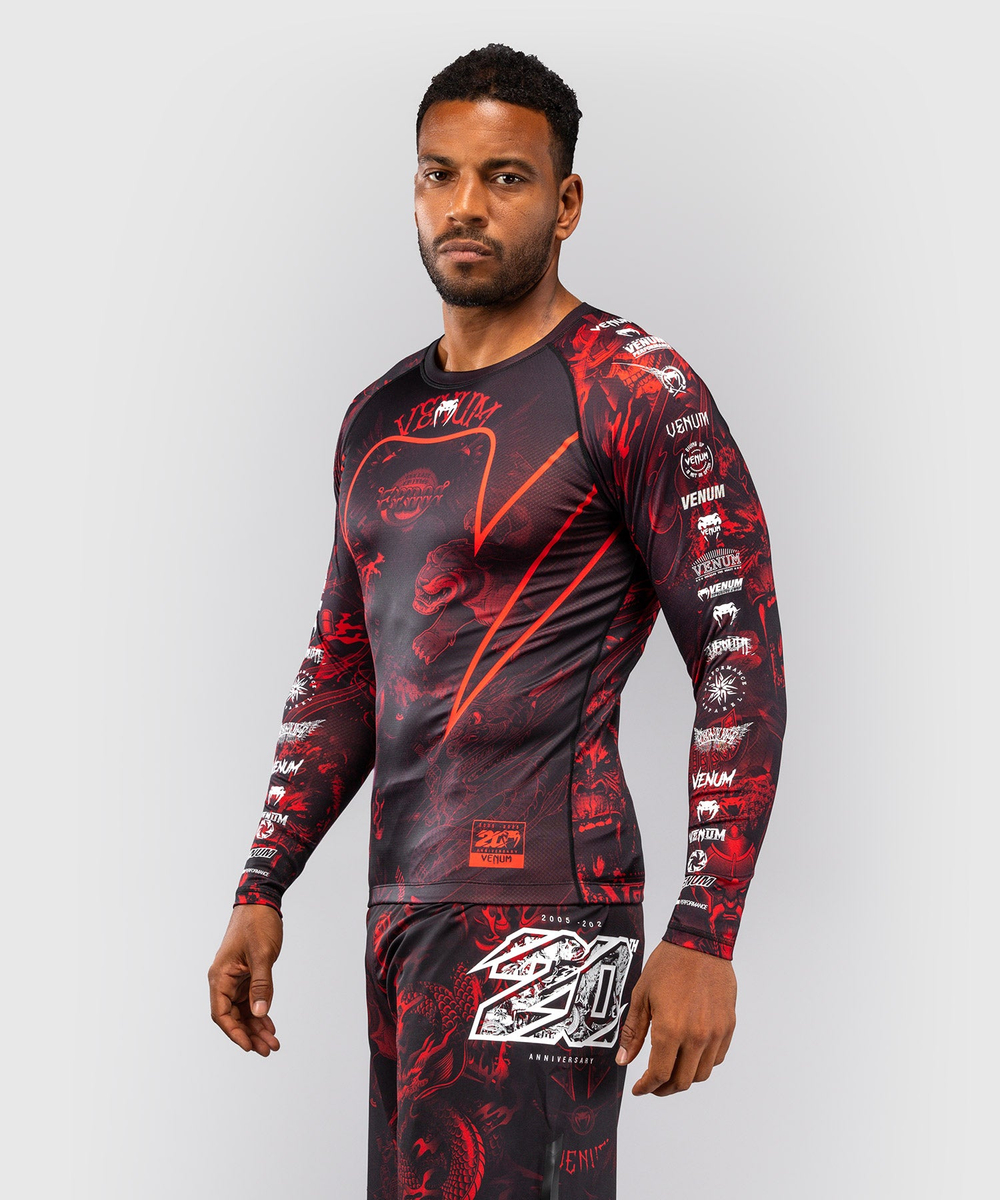 Рашгард Venum 20th Anniversary Black/Red L/S