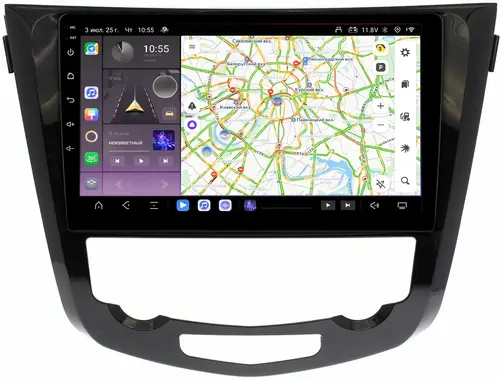 Магнитола для Nissan X-Trail T32, Qashqai J11 2014-2022 (поддержка автопарковки) - Kuberg QLed, Android 13, Быстрейшая, CarPlay, SIM-слот