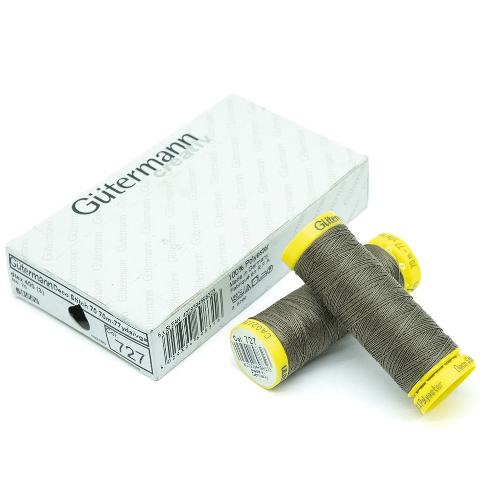Нитки отделочные Gutermann Deco Stitch 70 (70 метров), 5 кат. | 727 дымч. серо-зеленый