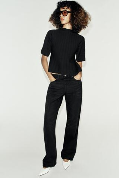 ТОП ИЗ ТРИКОТАЖА В РУБЧИК — ZARA