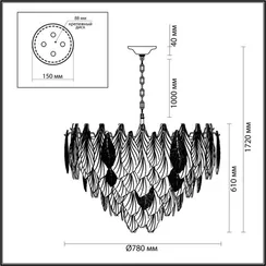 Подвесная люстра Lace 5052/21 Odeon Light