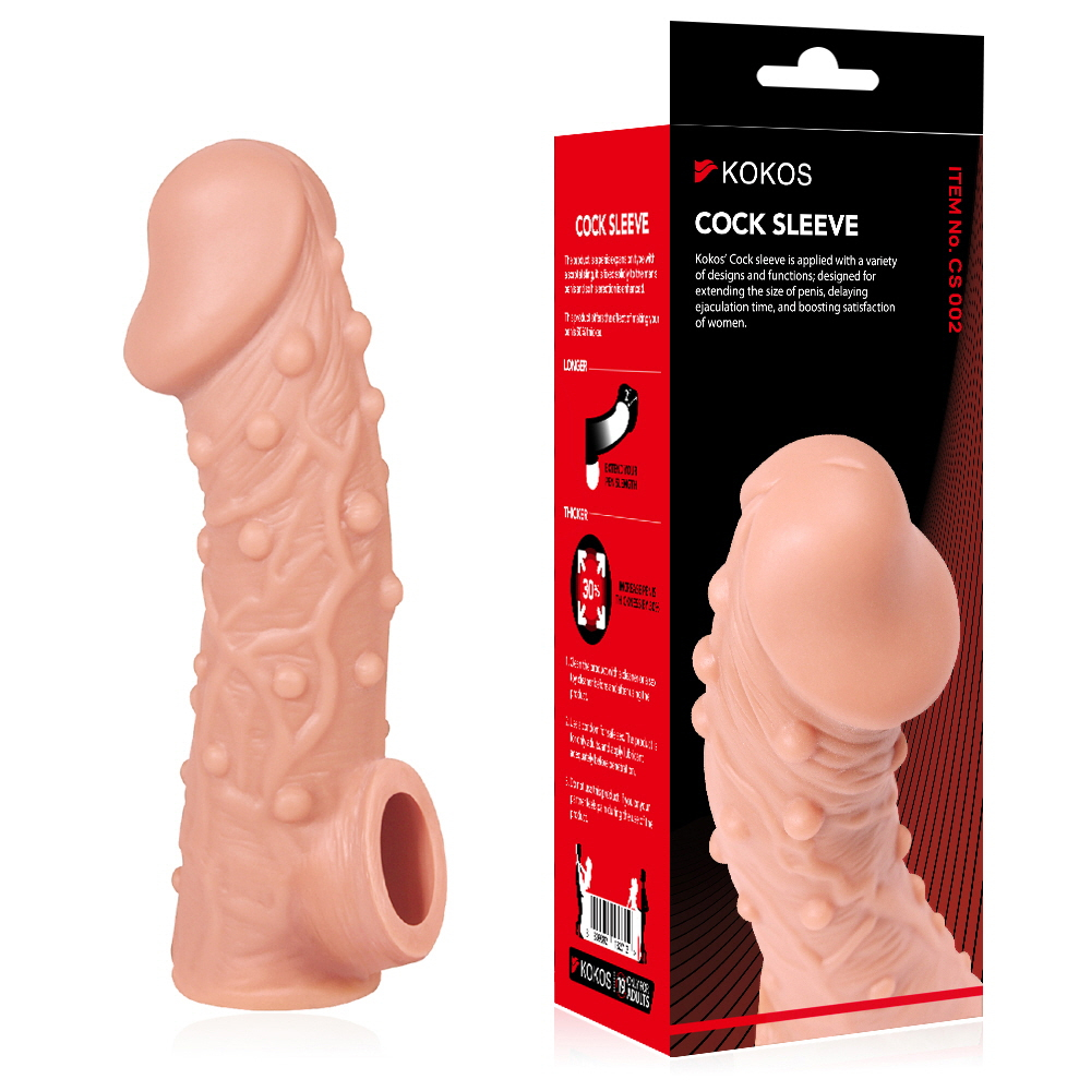 Насадка на пенис Cock Sleeve телесная с рельефом KOKOS CS-002-S