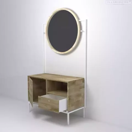 Комод напольный с зеркалом  серия СКАНДИ