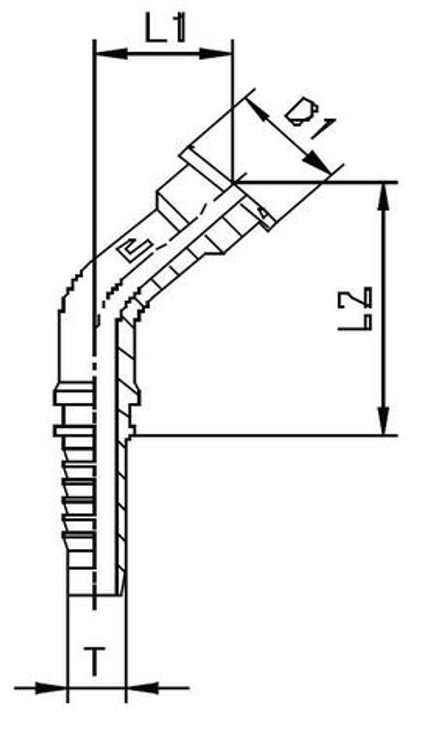 Фитинг DN 12 SFL 1/2 30.2 (45)