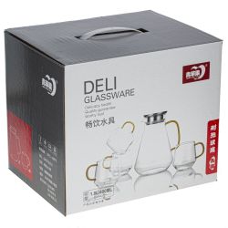 GAEM Набор из кувшина и 4-х кружек, 1800/450 мл, L25,5 W20 H22 см