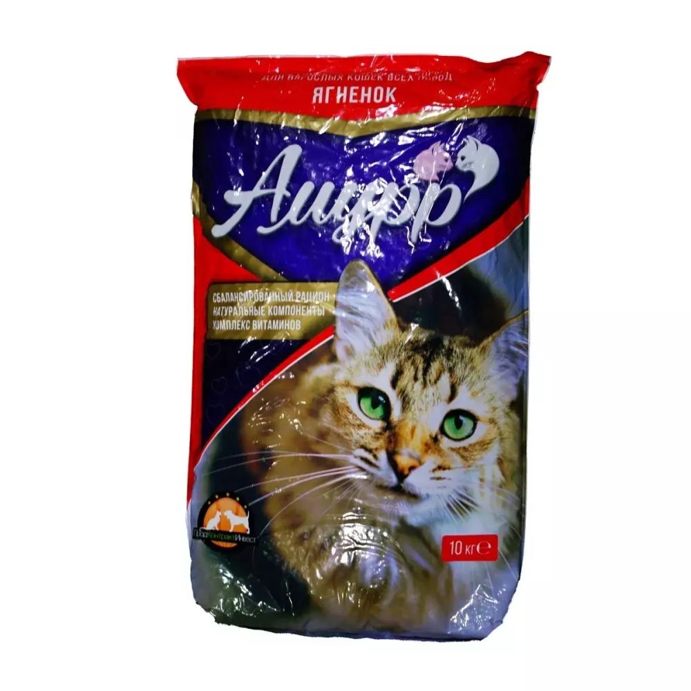 Сухой корм Амурр для взрослых кошек, ягненок, 10 кг Сухой корм Амурр для взрослых кошек, ягненок, 10 кг