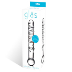 Стеклянная прозрачная палочка-фаллос Callisto Clear Glass Dildo - 18 см. (Цвет: прозрачный)
