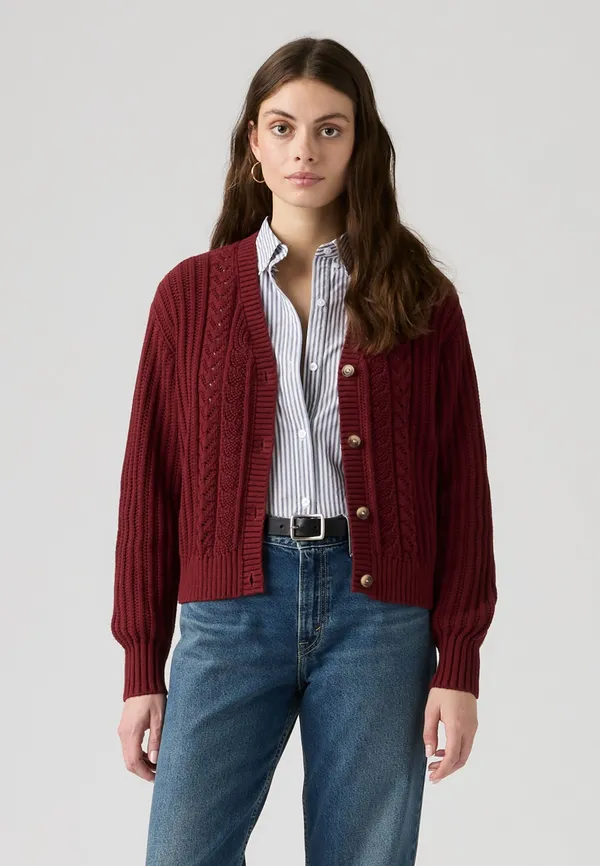 Кардиган женский LEVI'S SNOWFLAKE CARDIGAN WARM CABERNET COTTON