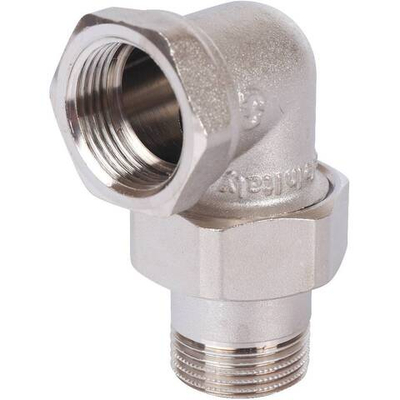 Американка STOUT никелированная угловая 3/4" ВР/НР плоское уплотнение