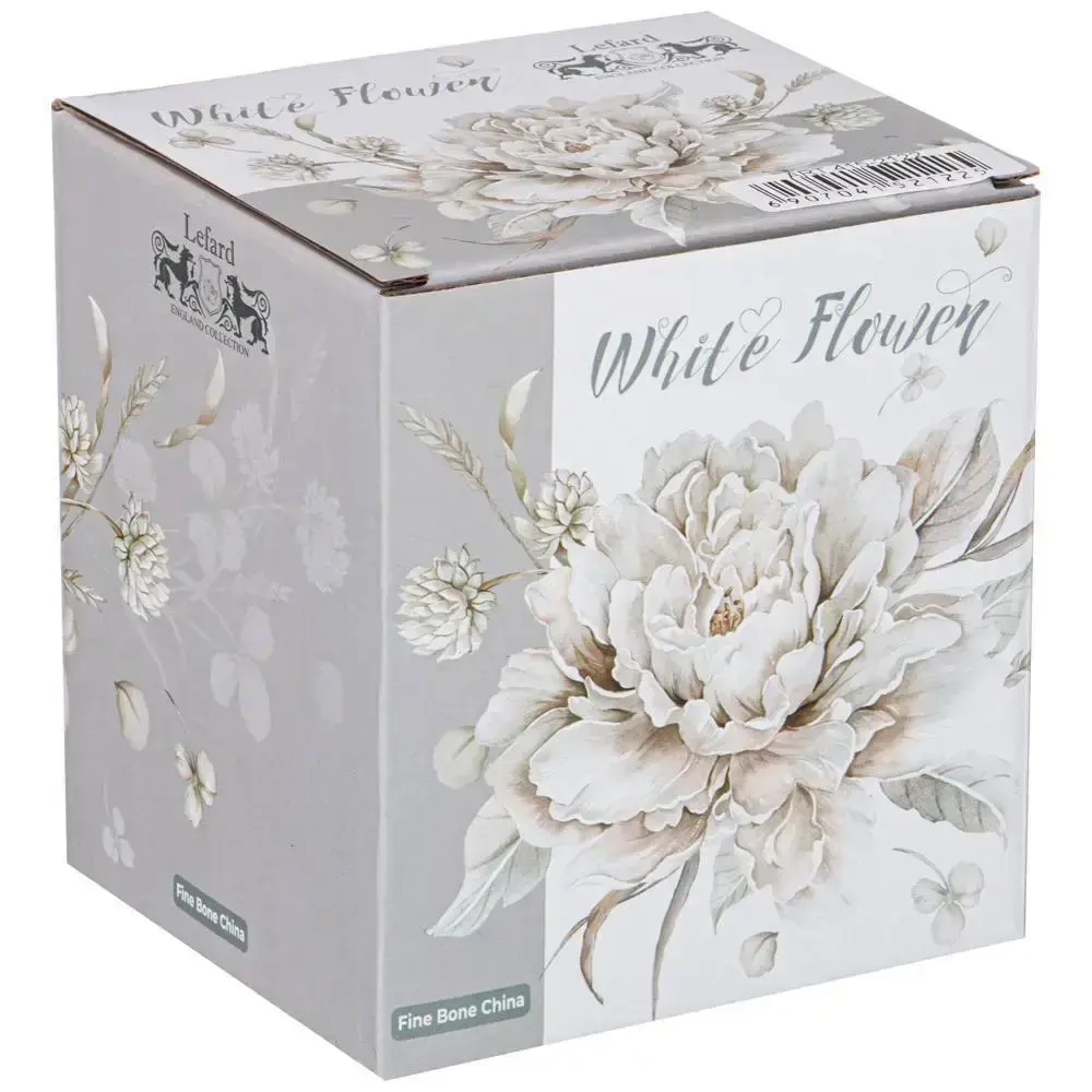 Кружка фарфоровая 400мл «WHITE FLOWER»