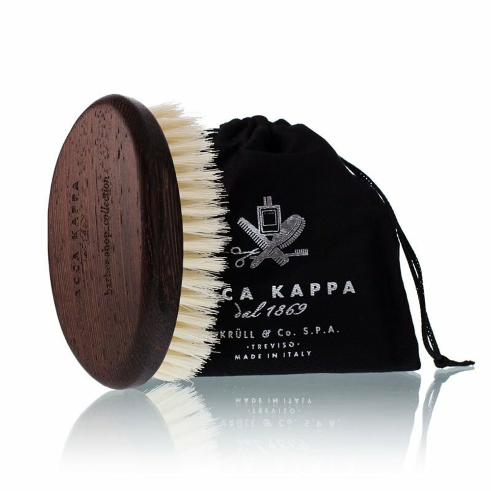 Acca Kappa Beard Brush - Щетка для бороды с основой из дерева (белая щетина)