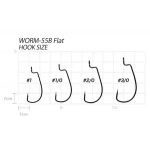 Крючки офсетные Vanfook Worm 55B Flat, NS Black