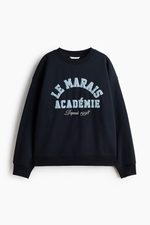 Свитшот оверсайз с надписью - H&M