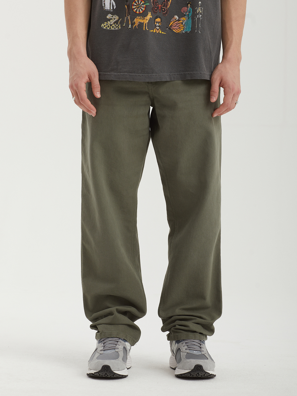 Мужские Брюки (Relaxed Straight Fit) Single Knee