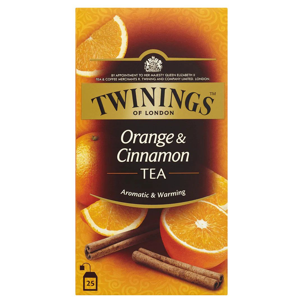Чай черный TWININGS Orange Cinnamon Апельсин и Корица 25 пакет. х 2 г