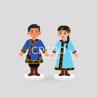 Малые стойки "Нанайский костюм"