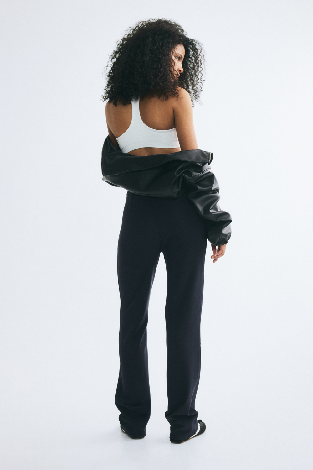 Облегающие брюки из джерси — Тёмно-синий - H&M